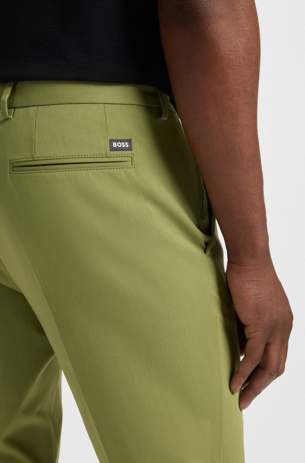 SLIM-FIT TROUSERS IN STRETCH COTTON - 5