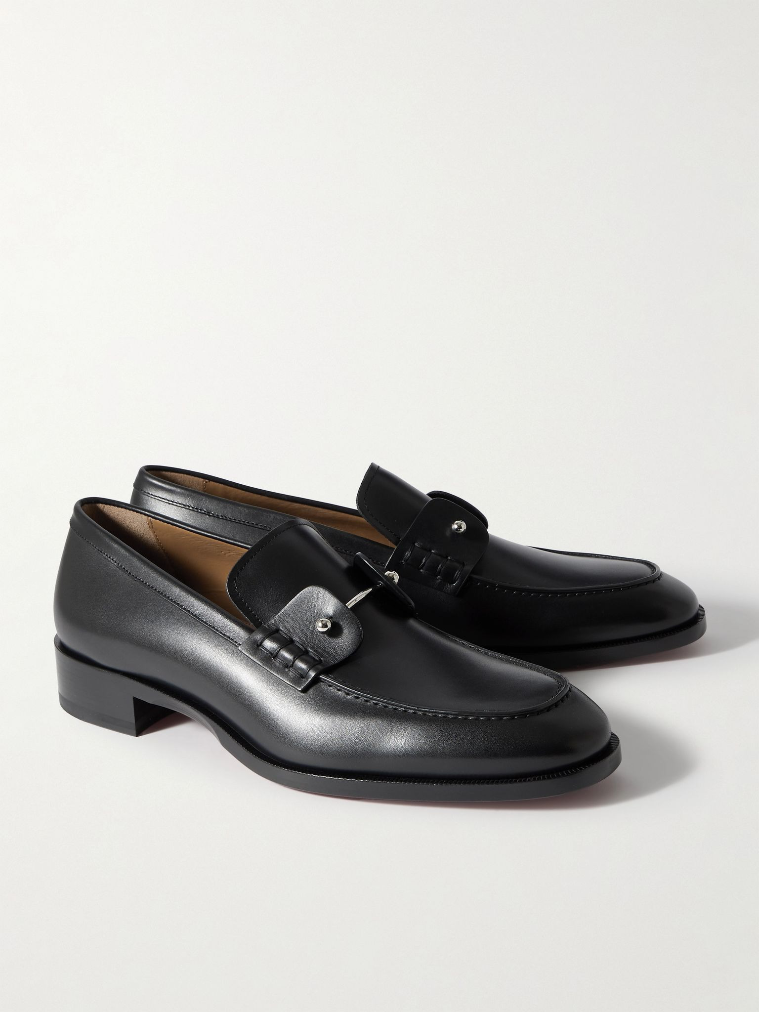 Chambelimoc Leather Loafers Black - 4