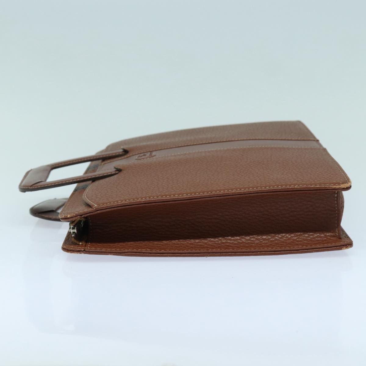 Burberry Hand Bag Leather Bordeaux Silver - 3