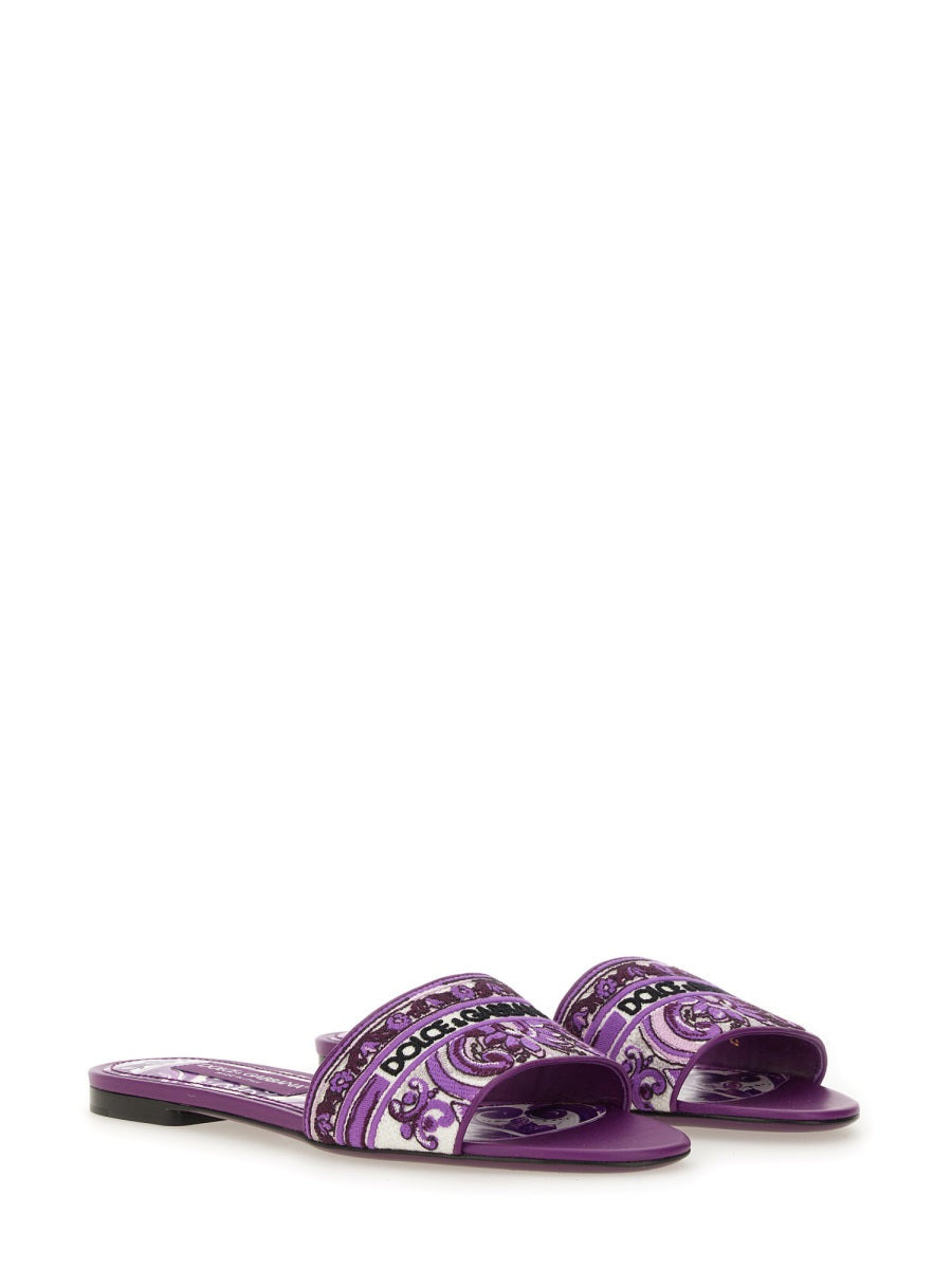Slide Sandal With Embroidery - 2