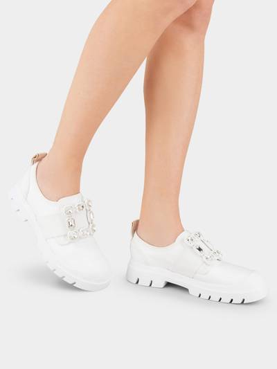 Roger Vivier Walky Viv' Strass Buckle Sneakers in Leather outlook