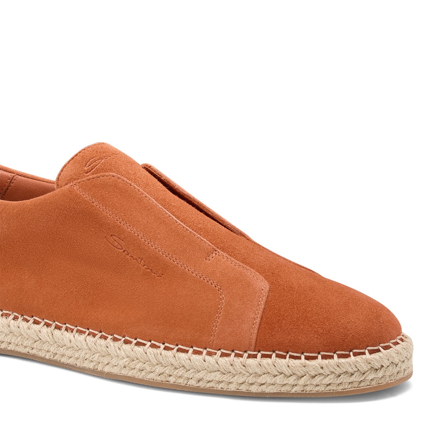 Men's orange suede espadrilles - 5