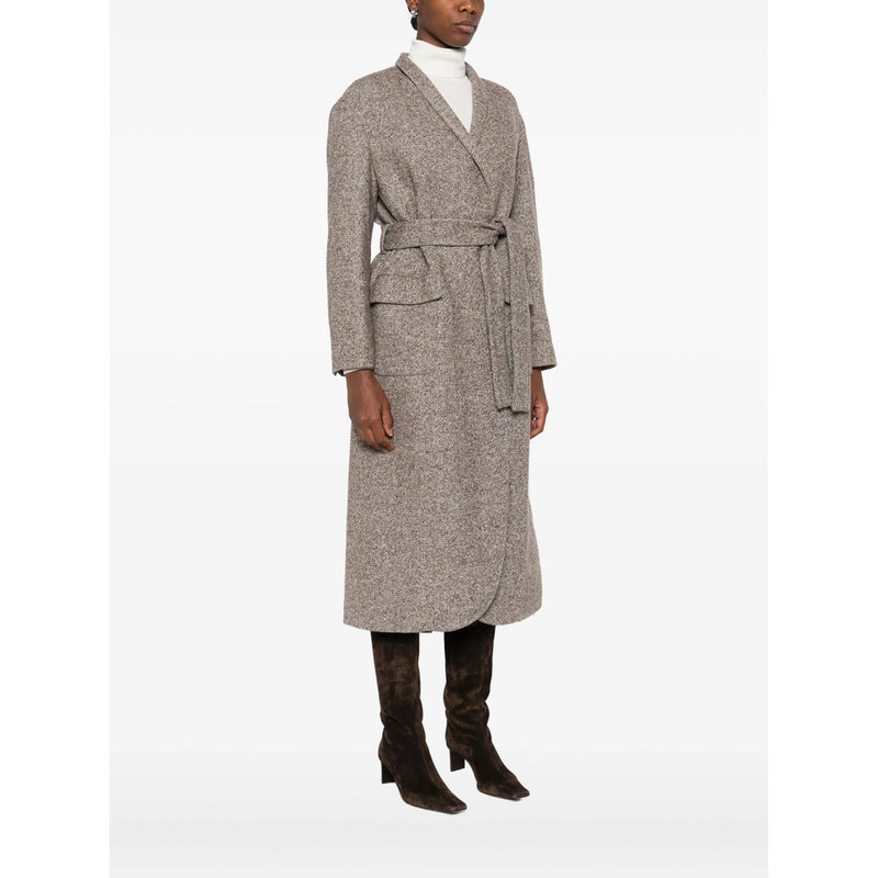 Brunello Cucinelli Coats Brown, White outlook