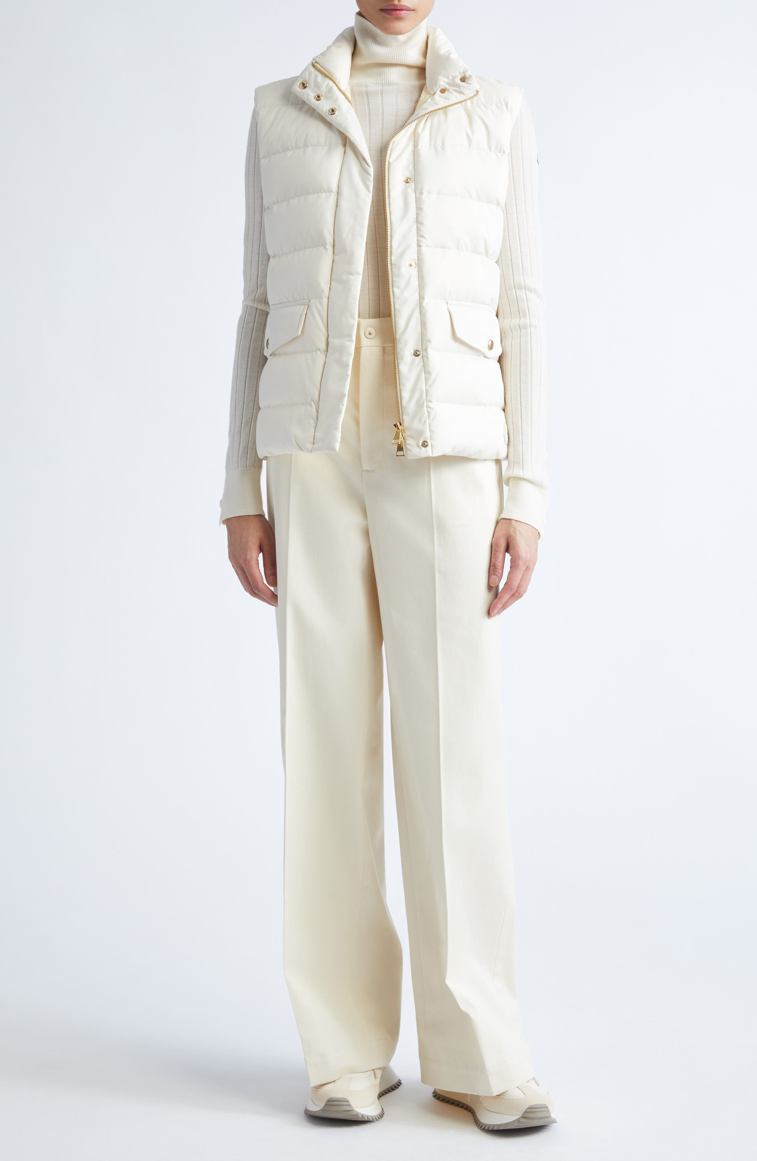 Moncler Besset Down Puffer Vest in Pale Ivory at Nordstrom - 2