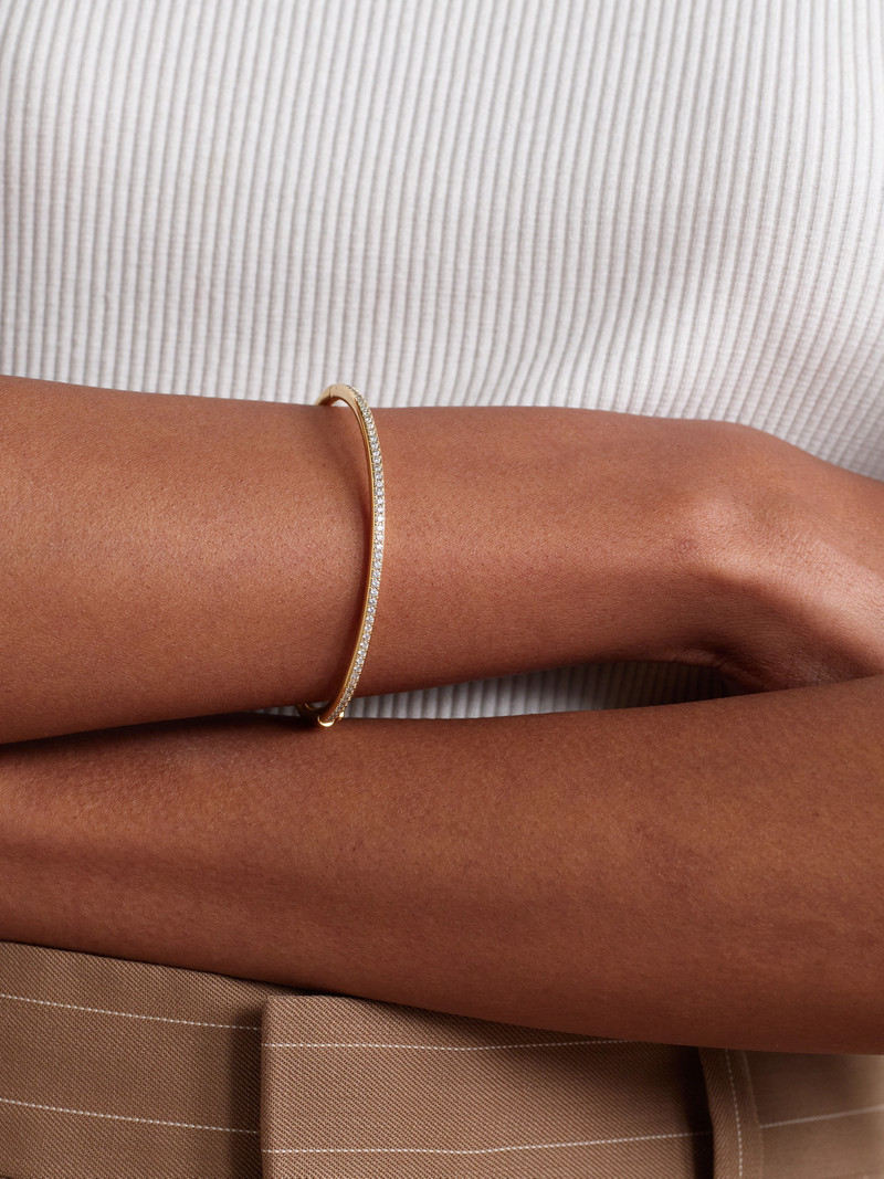 De Beers Db Classic 18-karat Gold Diamond Bangle outlook