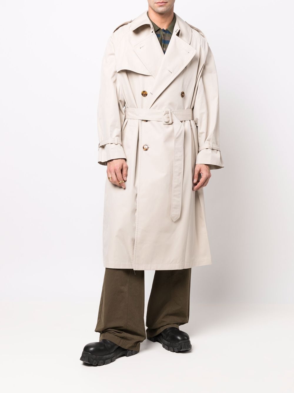 double-breasted trench coat - 2