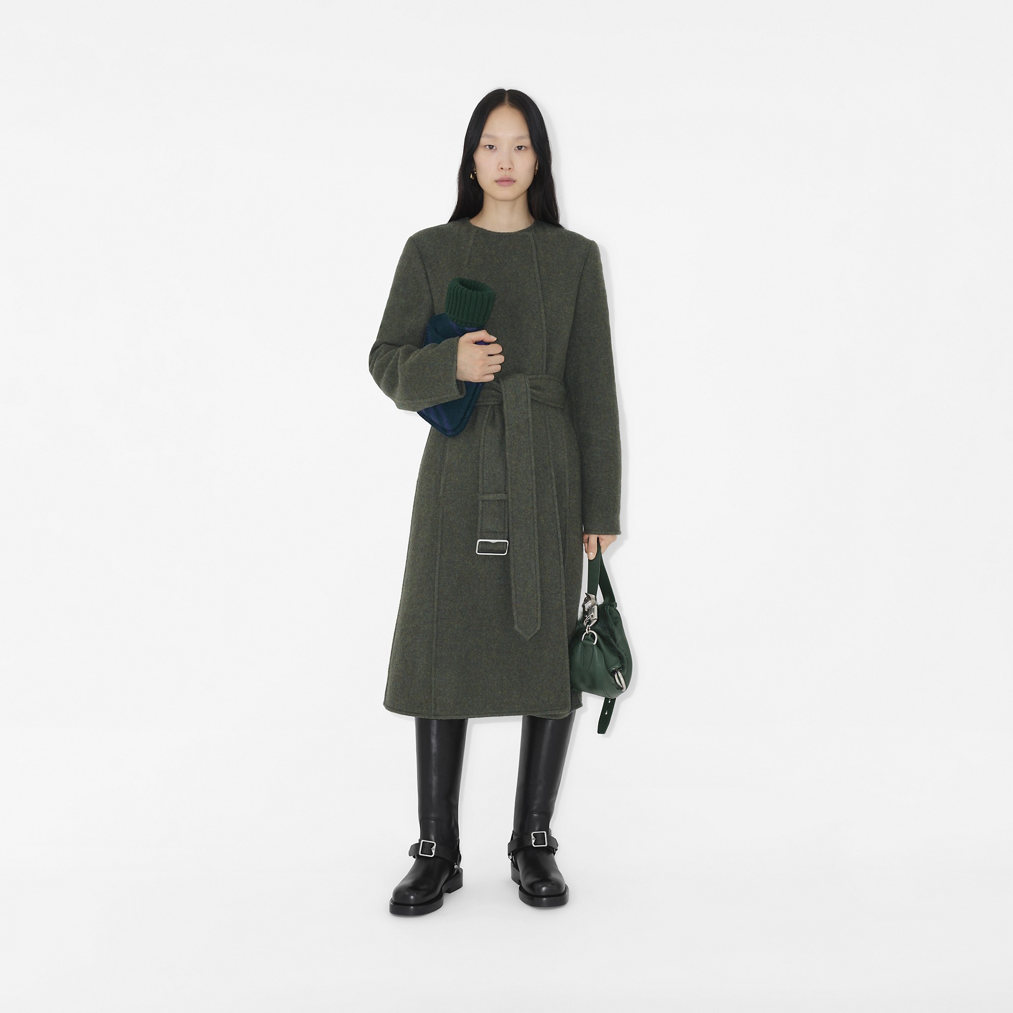 Wool Wrap Coat - 4