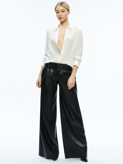 Alice + Olivia ANDERS VEGAN LEATHER LOW RISE PANT outlook