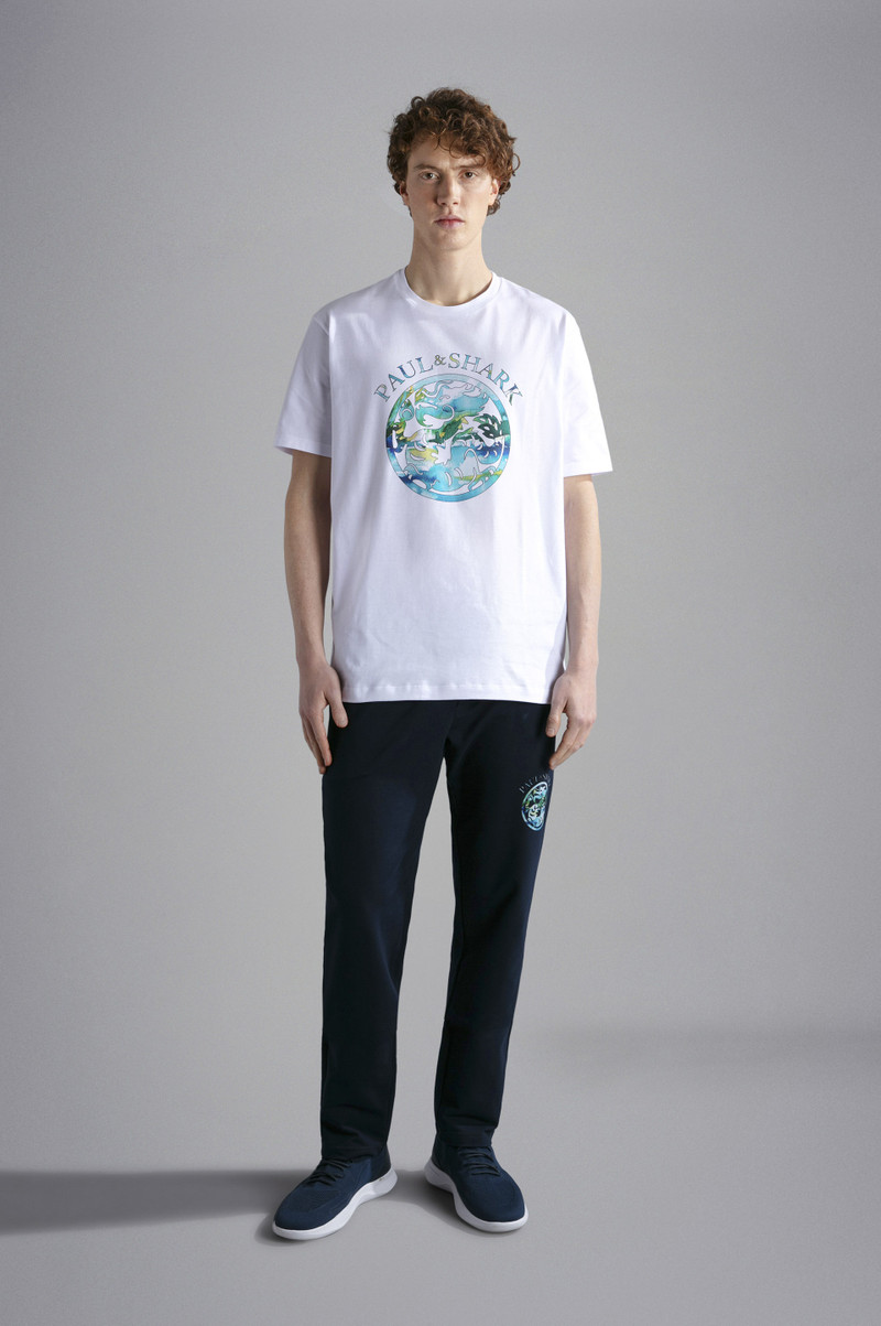 Paul & Shark COTTON JOGGERS WITH PRINT outlook