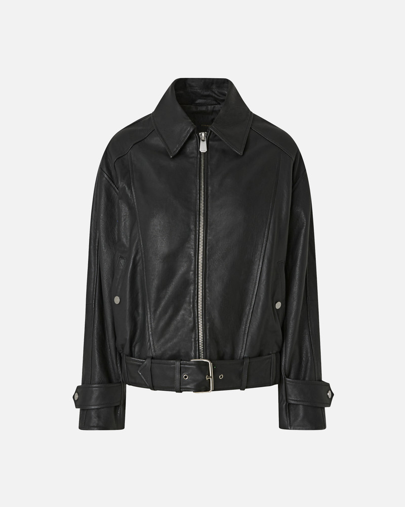 BUBBLE LEATHER JACKET WITH EMBROIDERY 1