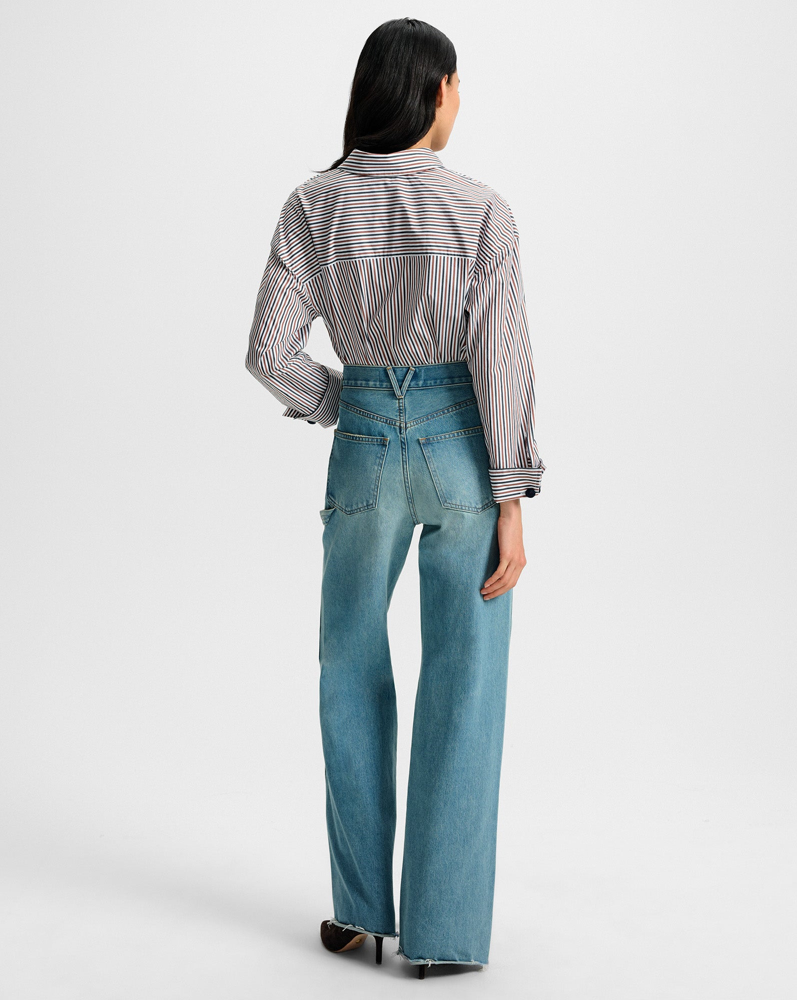 DRAYMOND STRIPED CUFF-SLEEVE SHIRT - 5
