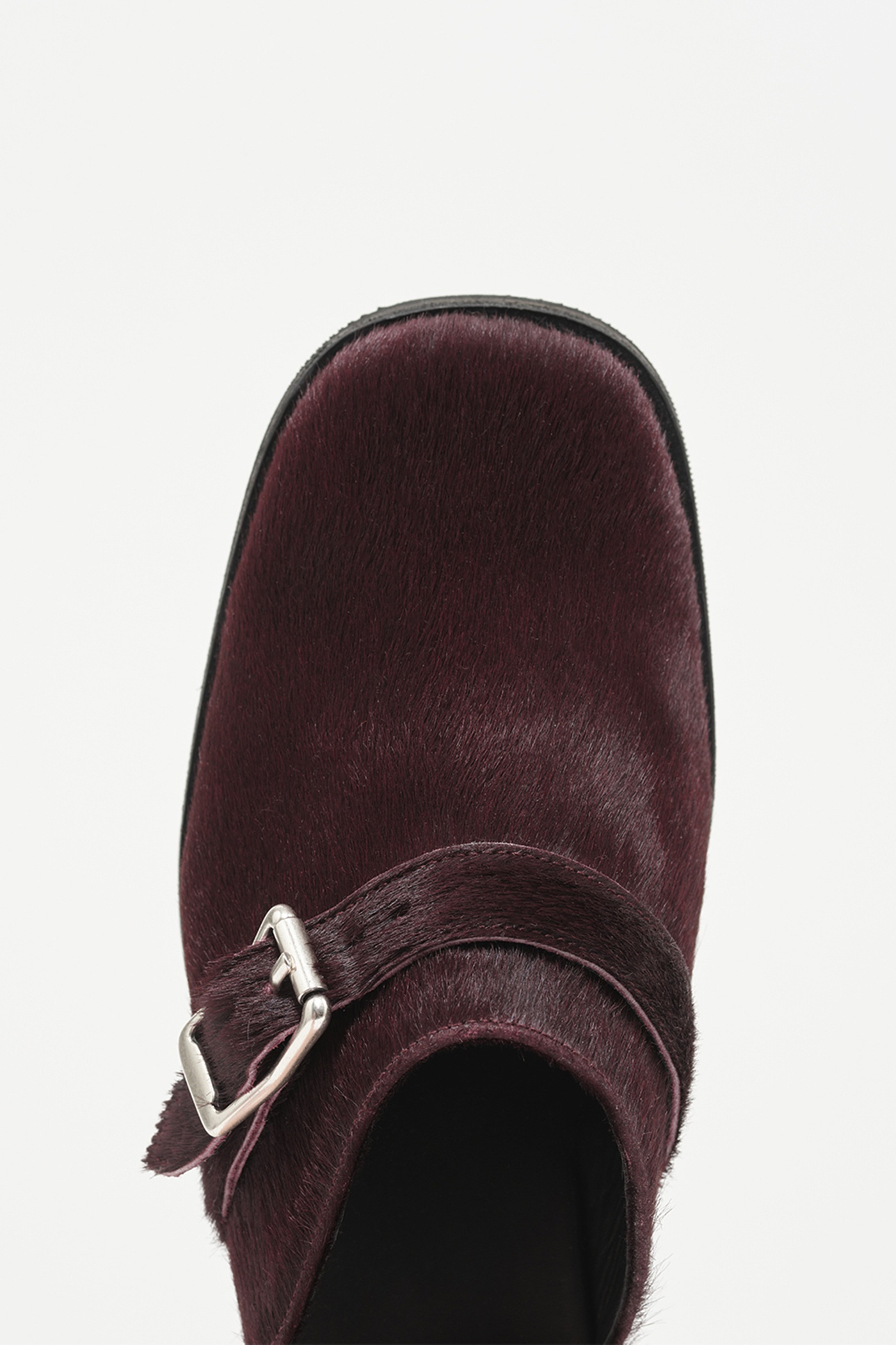 Camion Mule Caramel Bordeaux Hair On Hide - 2