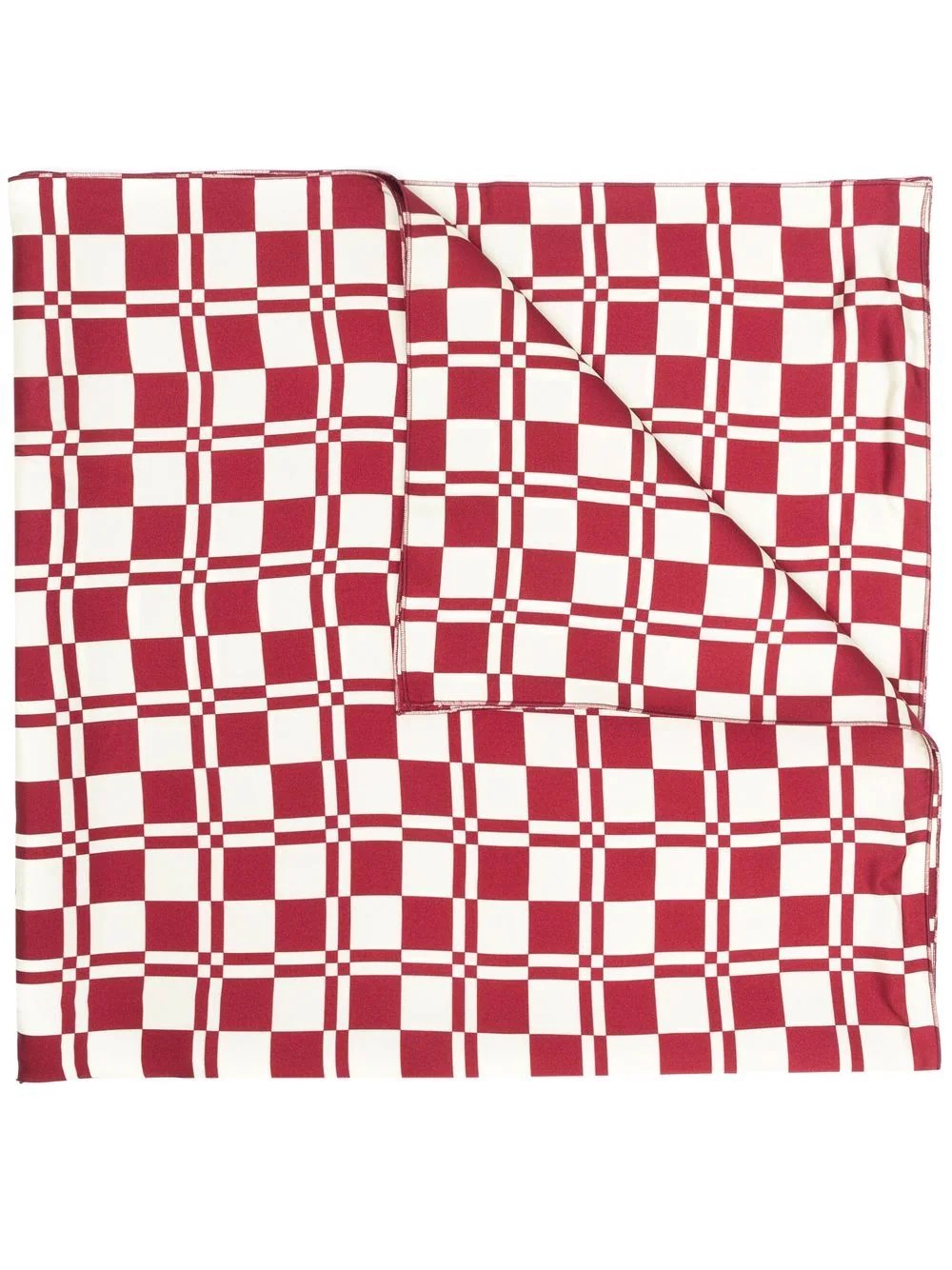 geometric-check scarf - 1