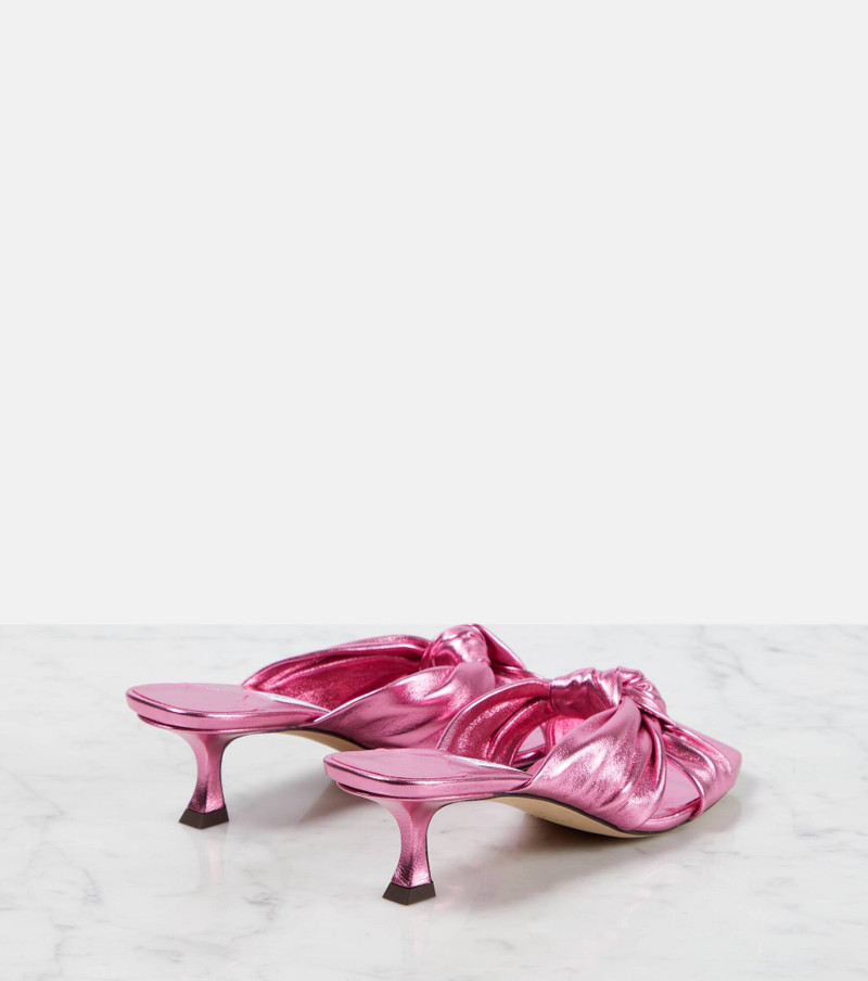 50mm Avenue metallic leather mules 3