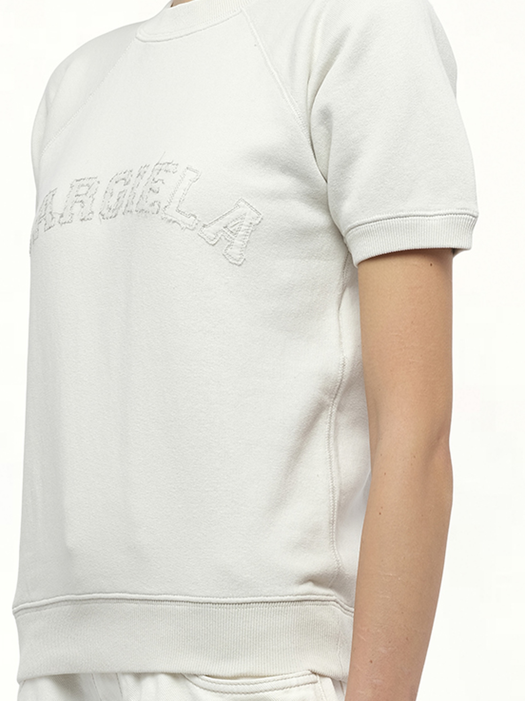 Margiela Short Sleeve Sweatshirt in Butter - 3