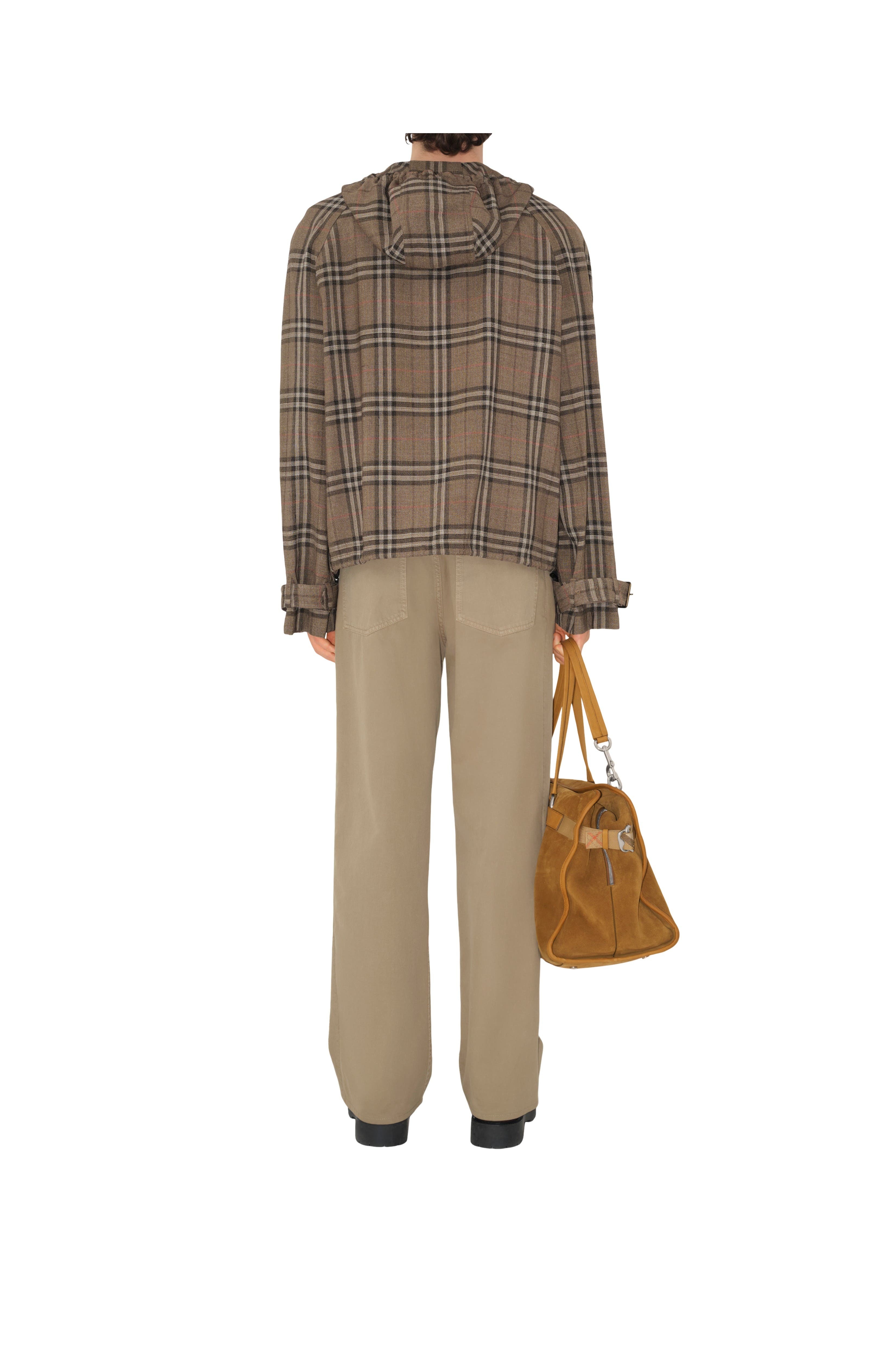 burberry Check Silk Blend Half-zip Jacket in Brush at Nordstrom - 4