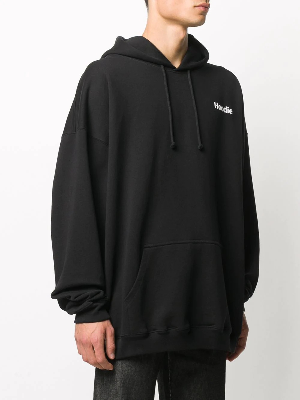 long drawstring hoodie - 3