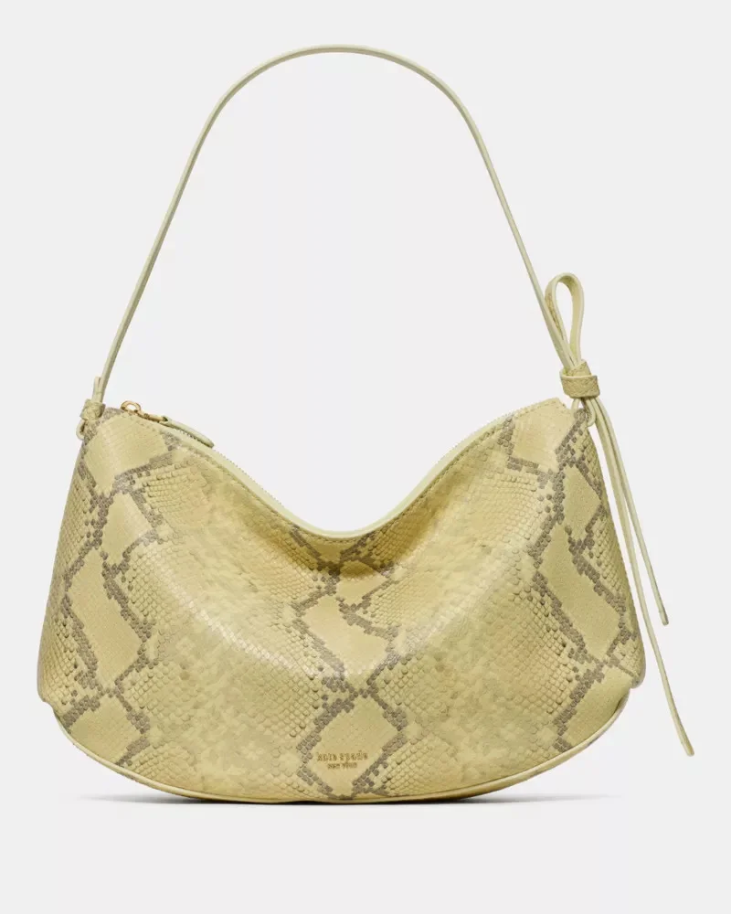 Loop Snake Embossed Large Shoulder Bag - 1