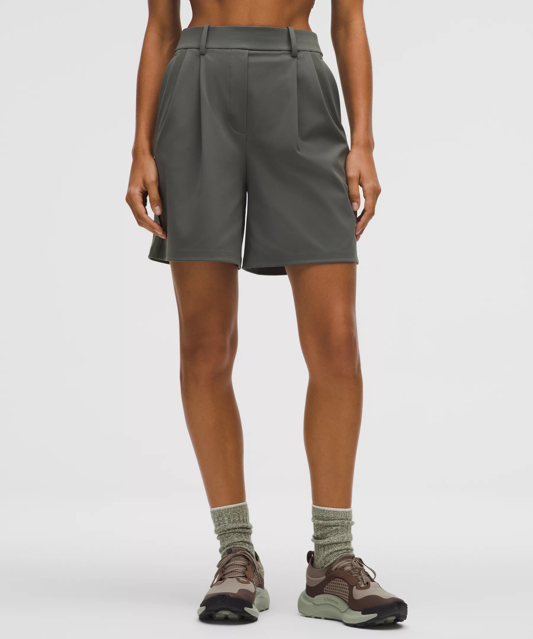 Daydrift Pleated High-Rise Short 7" - 2