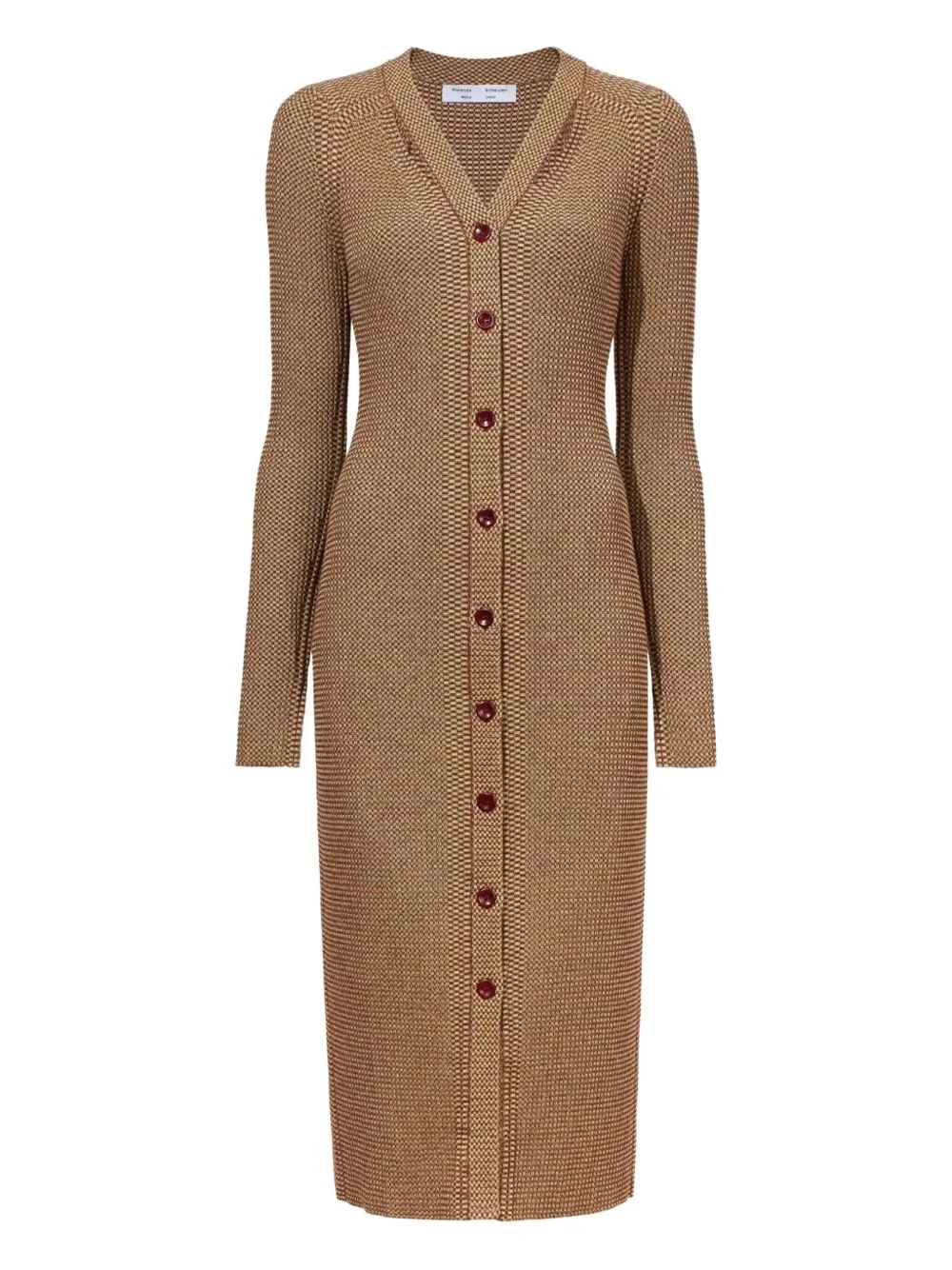 geometric pattern knitted dress - 1