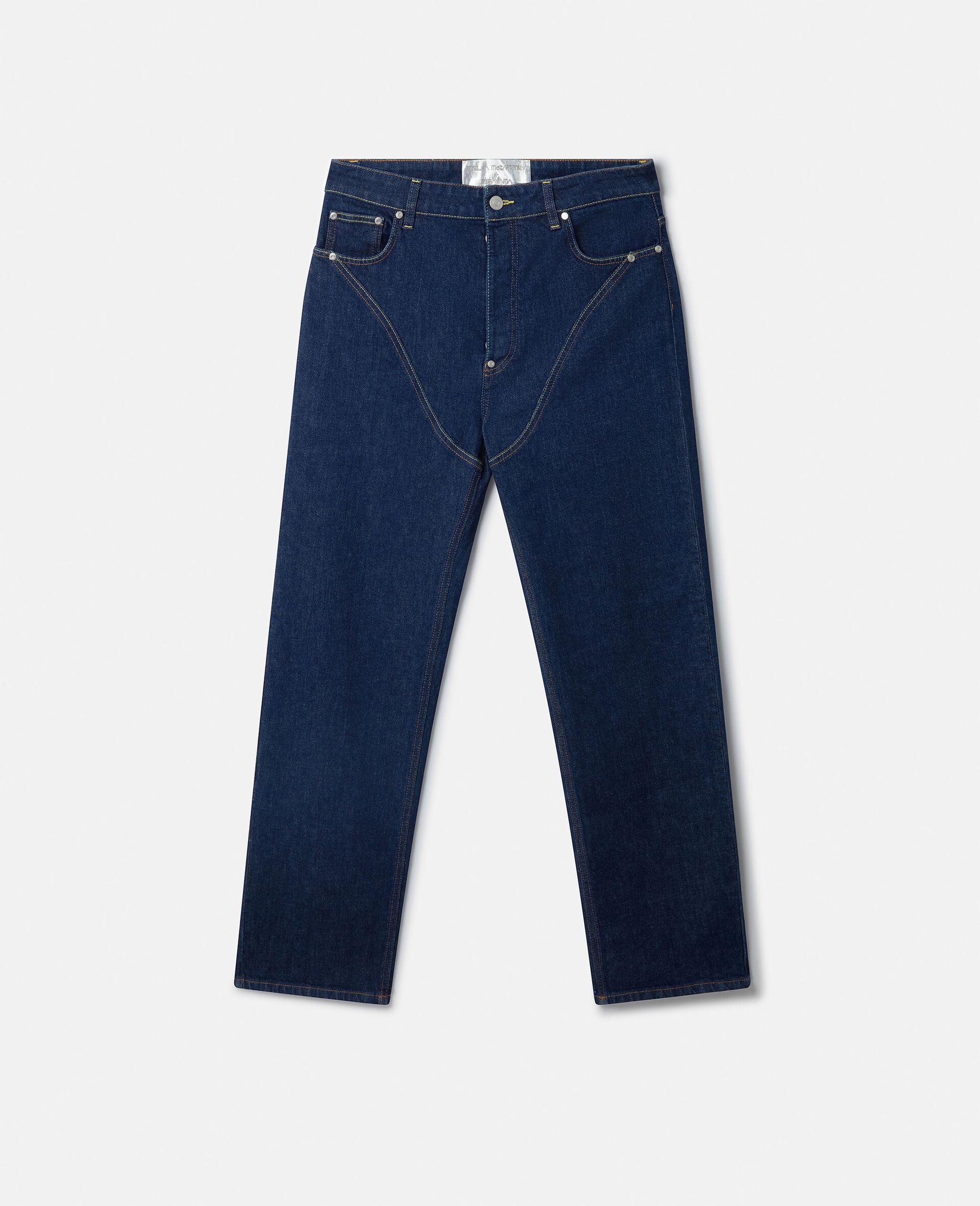 Platinum Dream Embroidered Mid-Rise Straight-Leg Denim Jeans - 1