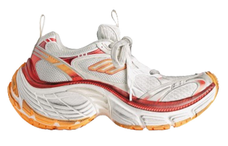(WMNS) Balenciaga 10XL Sneakers 'White Red and Orange Mesh TPU and Rubber' 792778W2MV29670 - 2