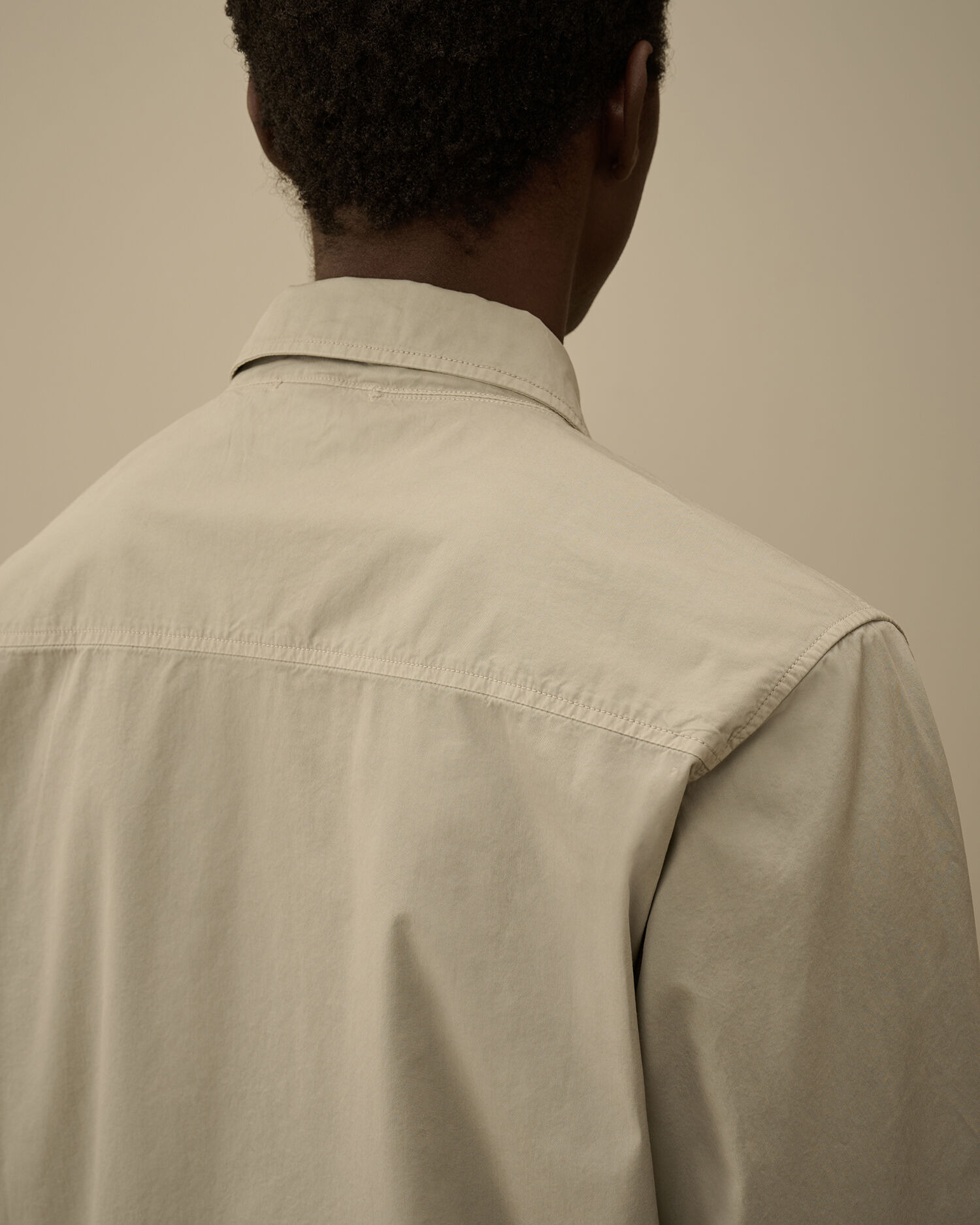 Organic Gabardine Zipped Overshirt - 6