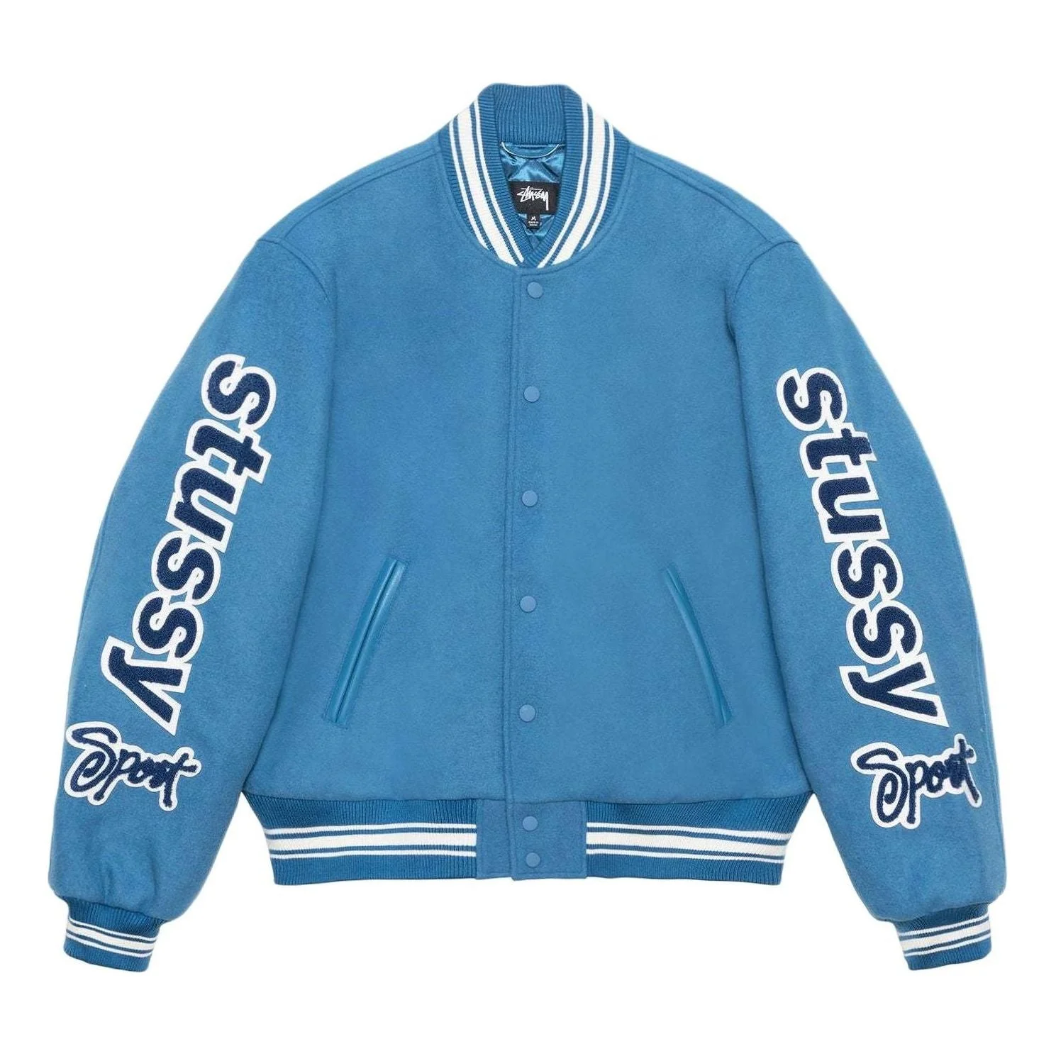 Stussy Varsity Competition Jacket Blue - 1