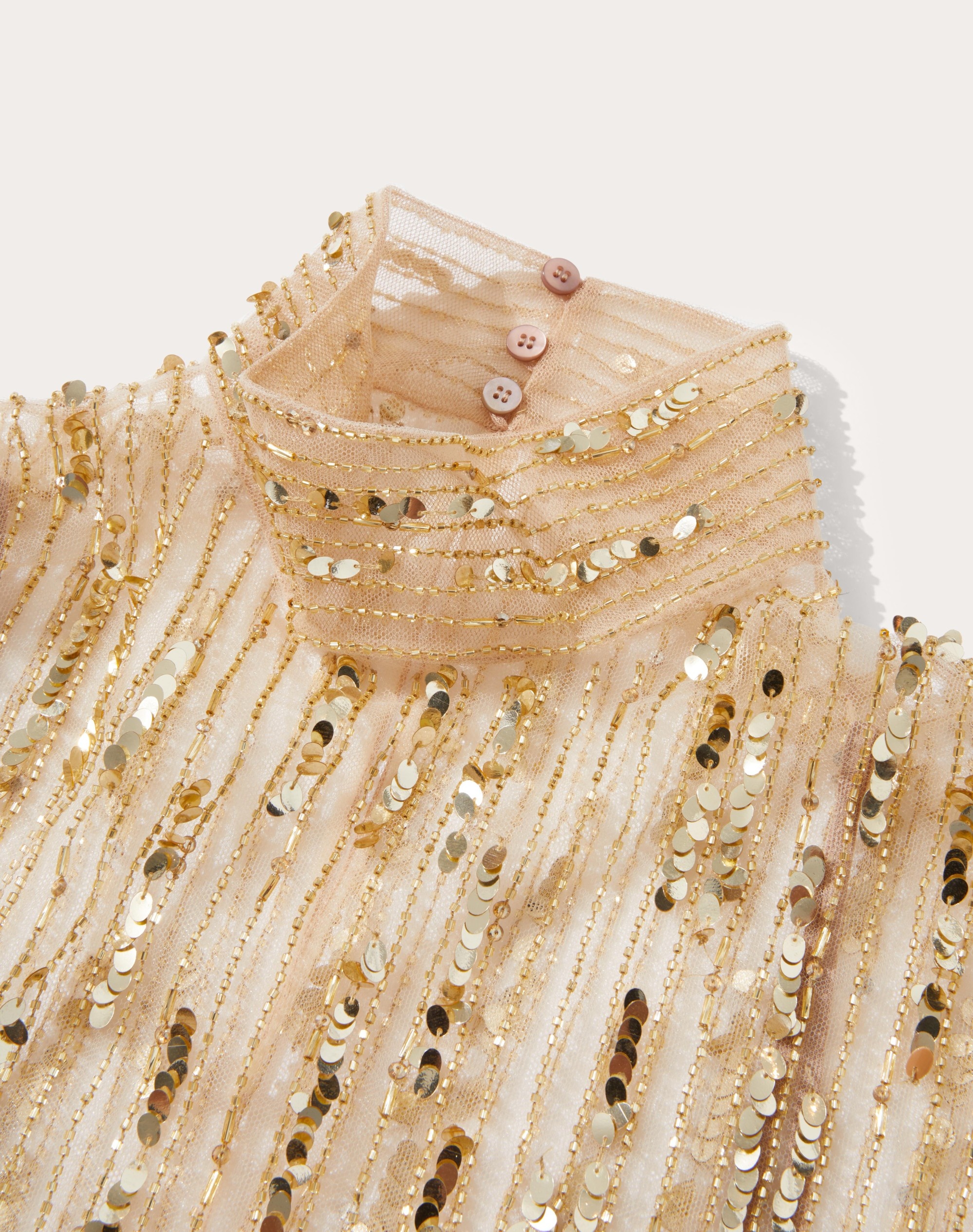 TULLE ILLUSIONE EMBROIDERED TOP - 3