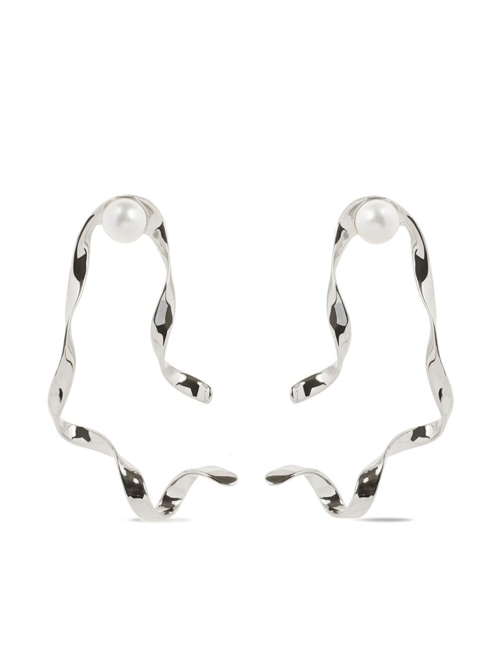 wave stud earrings - 1