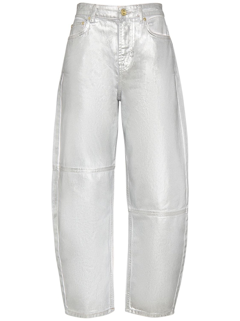 Foil coated denim jeans - 1