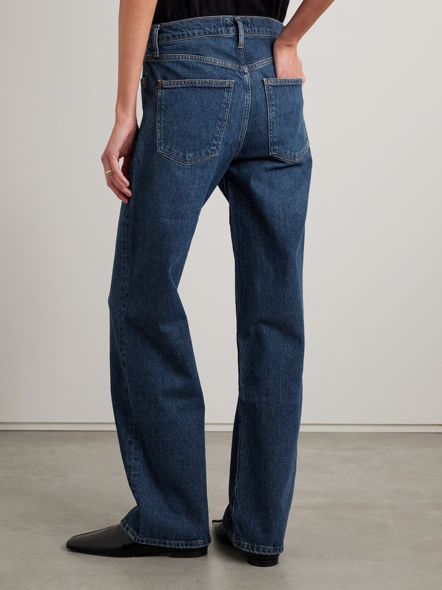 Harper mid-rise wide-leg jeans Dark denim - 3