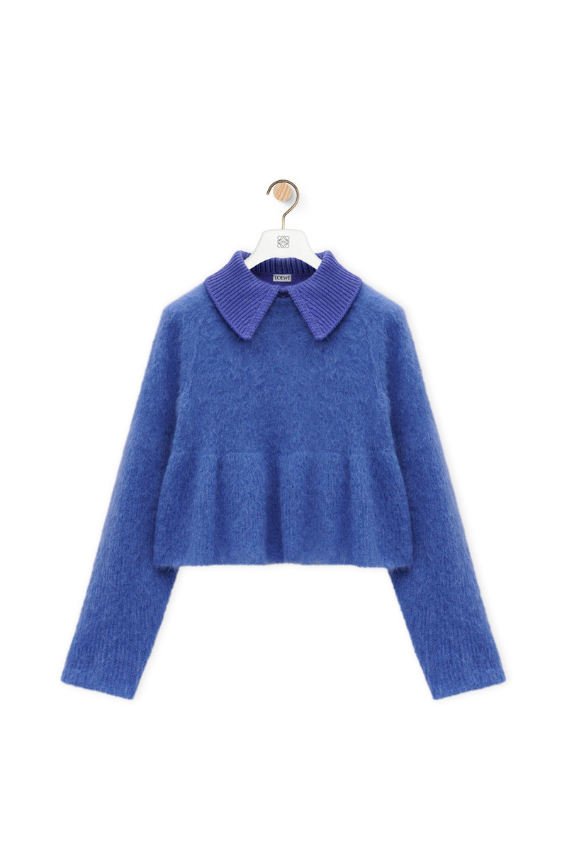 Polo sweater in mohair blend 1