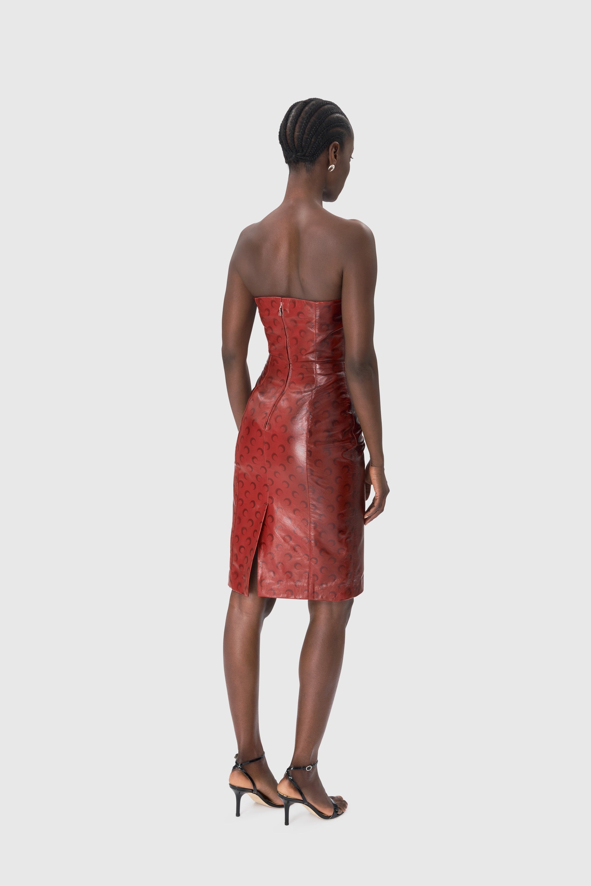 Moon Airbrushed Leather Mini Dress - 4