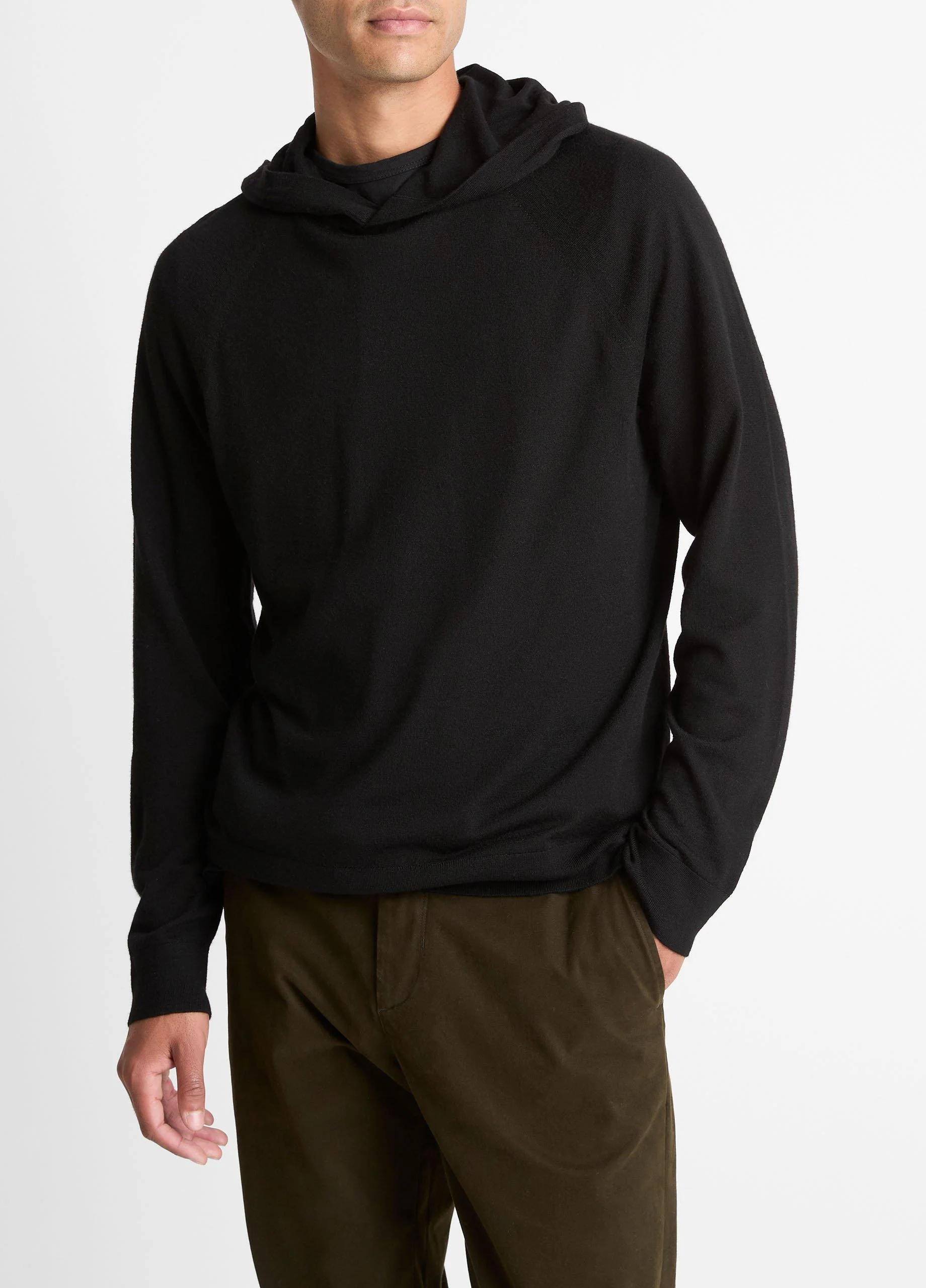 Featherweight Merino Wool-Cashmere Hoodie - 1