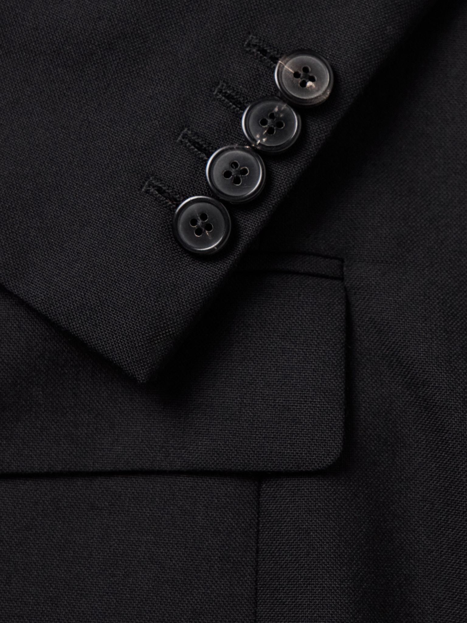 Slim-Fit Grain de Poudre Wool Suit Black - 5