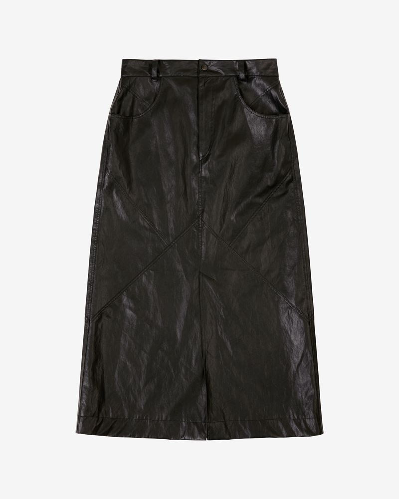 CECILIA FAUX-LEATHER MAXI SKIRT 1
