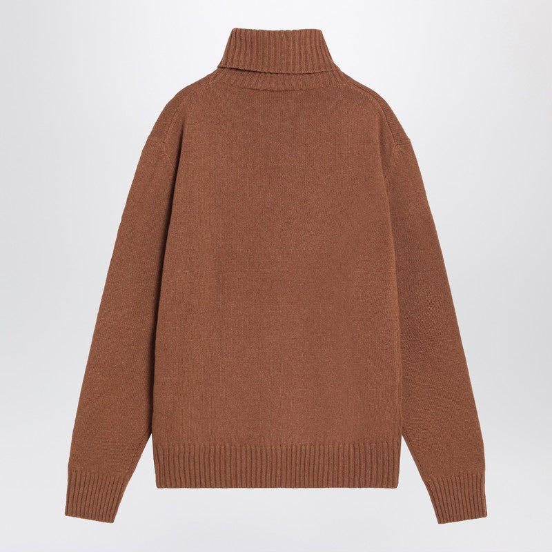 Ami Paris Hazelnut Ami De Coeur Turtleneck Sweater Men - 2