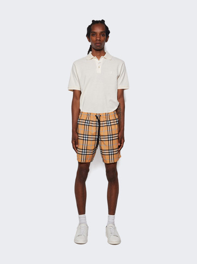 Burberry Check Drawcord Swim Shorts Dusty Orange outlook