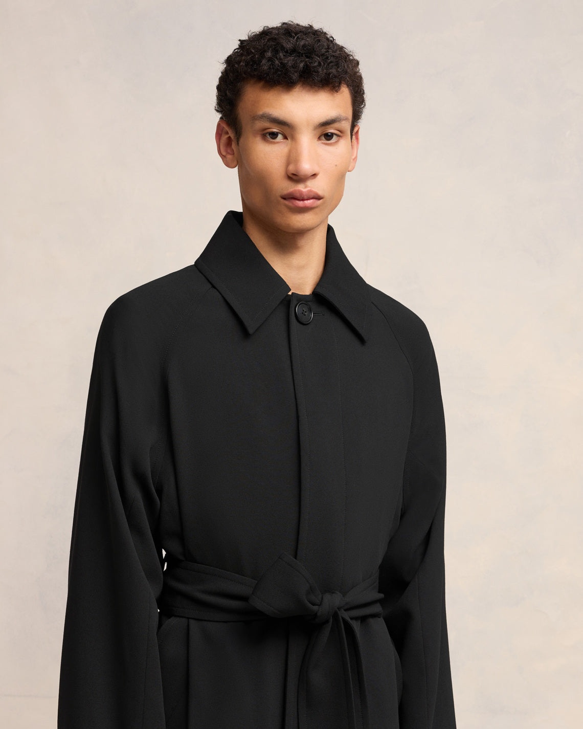 LONG BELTED COAT - 4