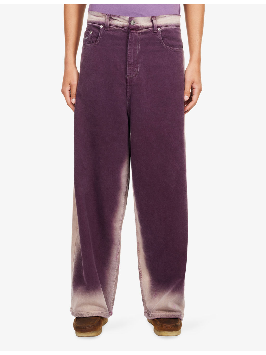 Shadow Wash Baggy Denim Jeans - 3