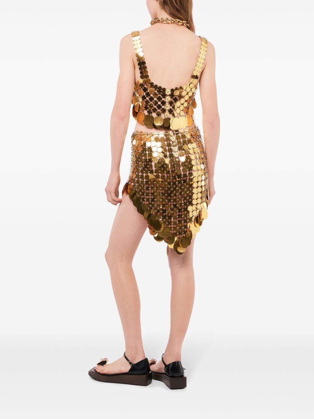 sequinned cropped top - 4