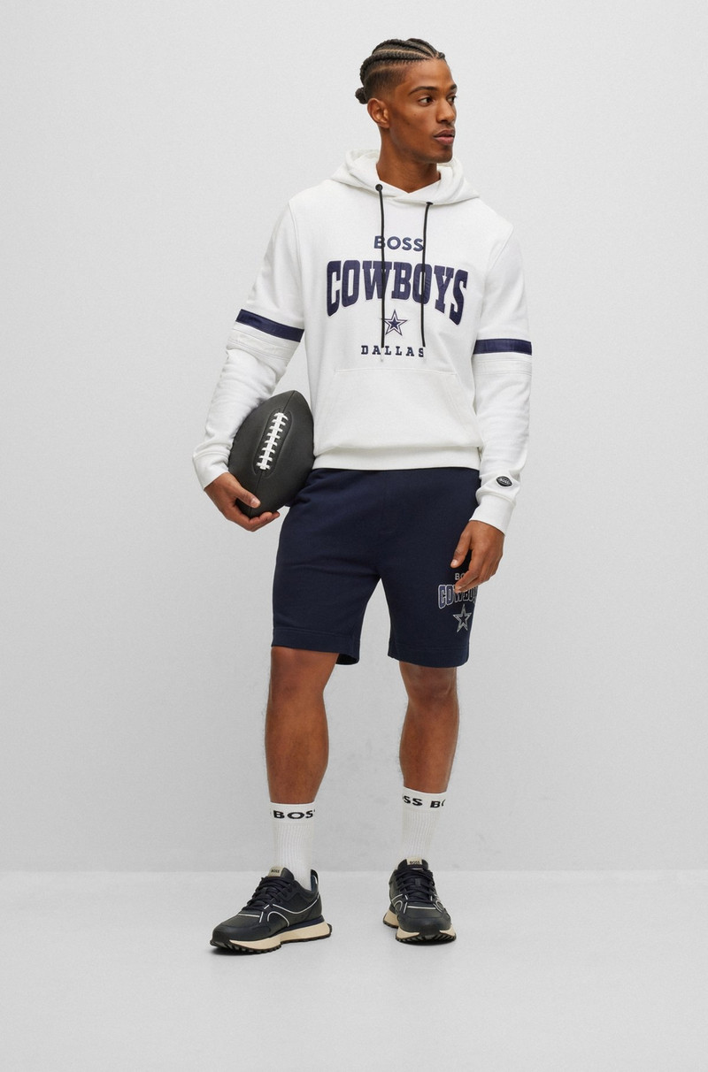 BOSS BOSS X NFL COTTON-TERRY SHORTS WITH COLLABORATIVE BRANDING outlook