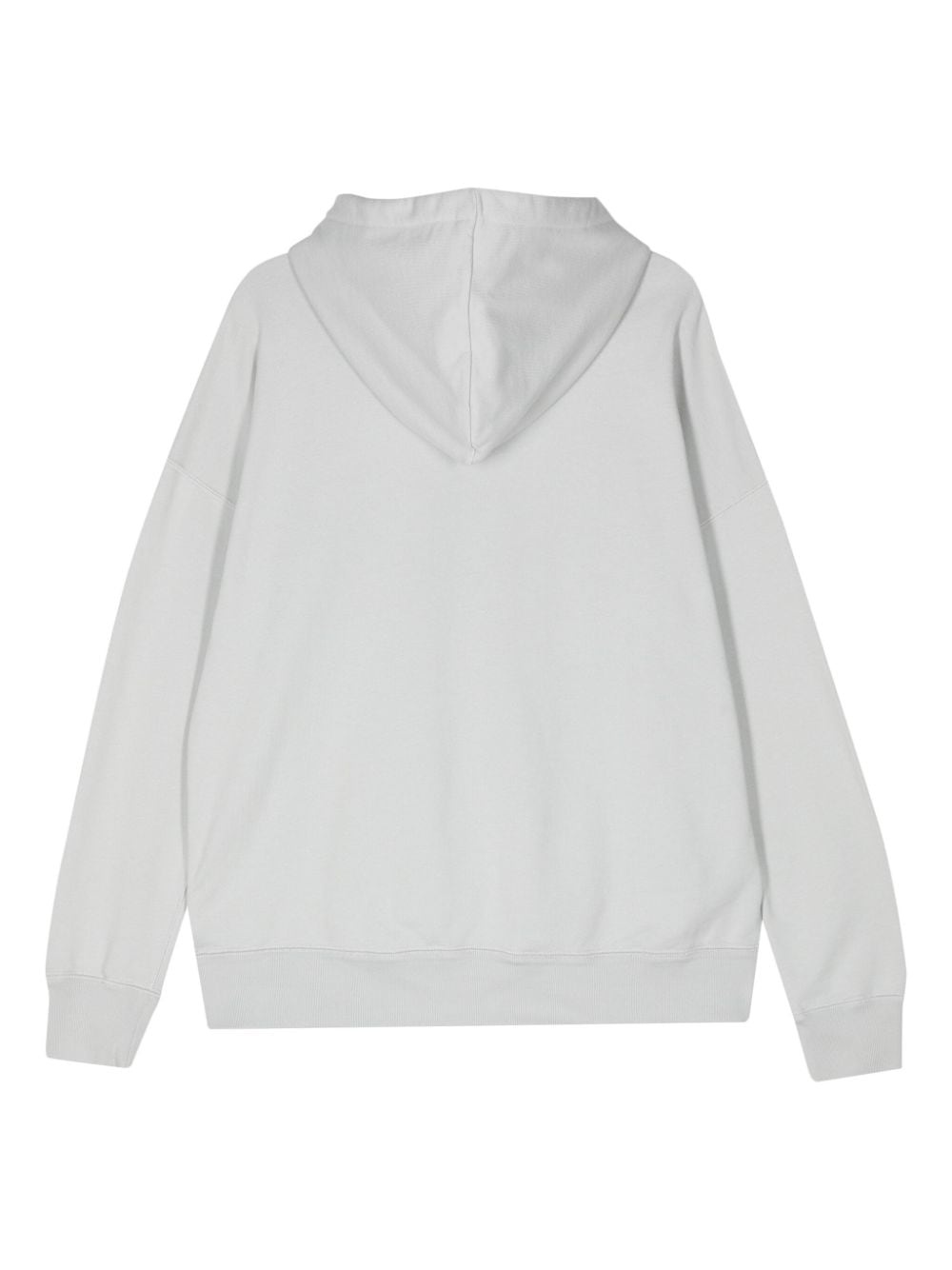 logo-flocked jersey hoodie - 2
