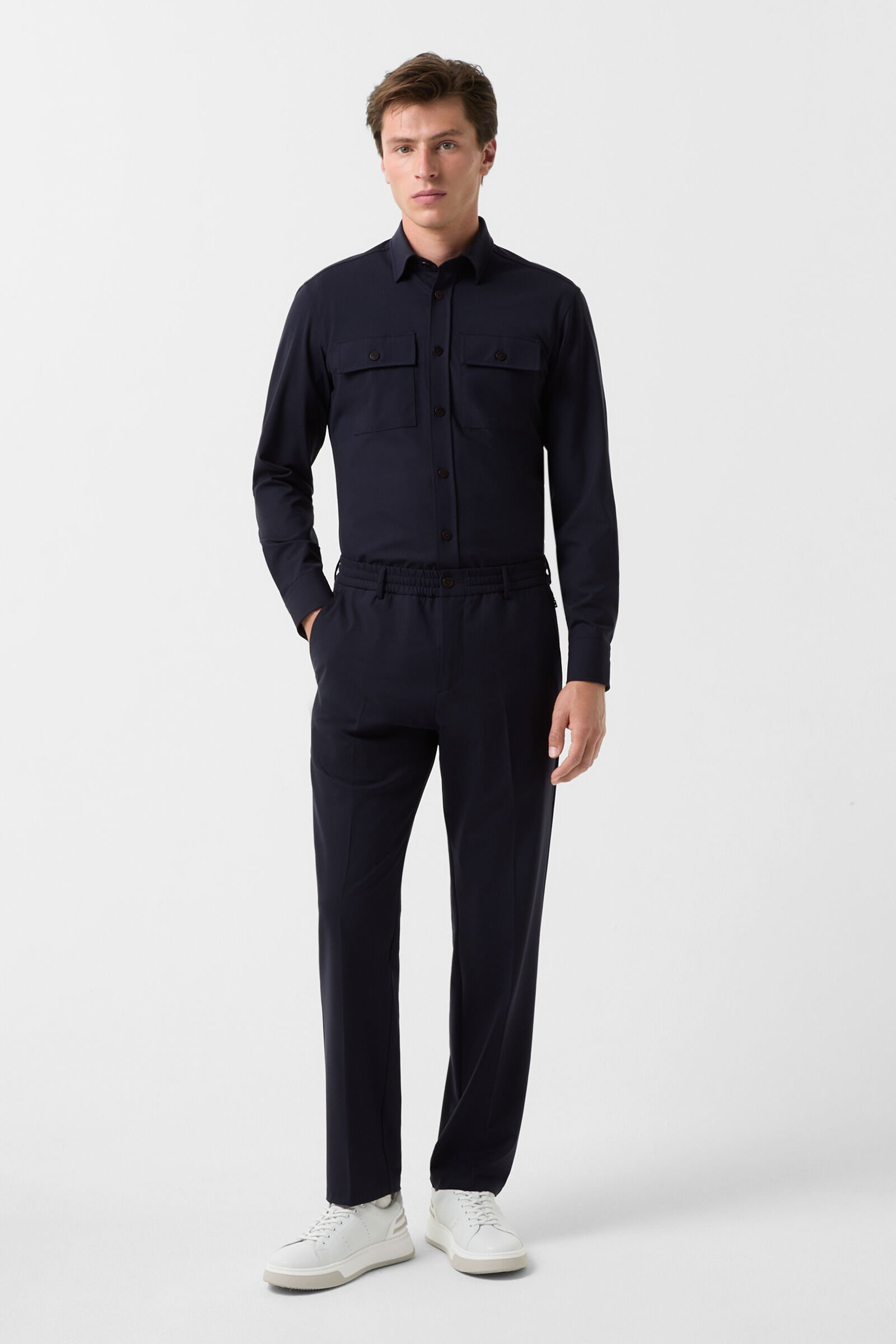Pleated trousers Marcus in Navy blue - 4