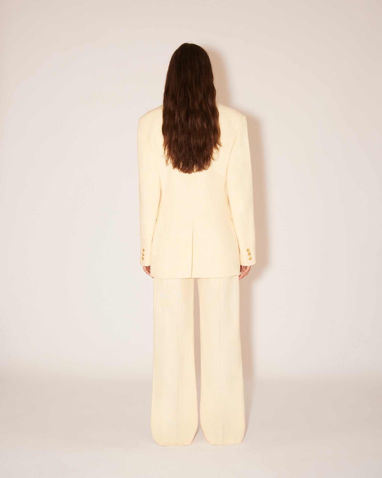 MANOUK - Silk-viscose-tweed relaxed fit jacket - Creme - 4