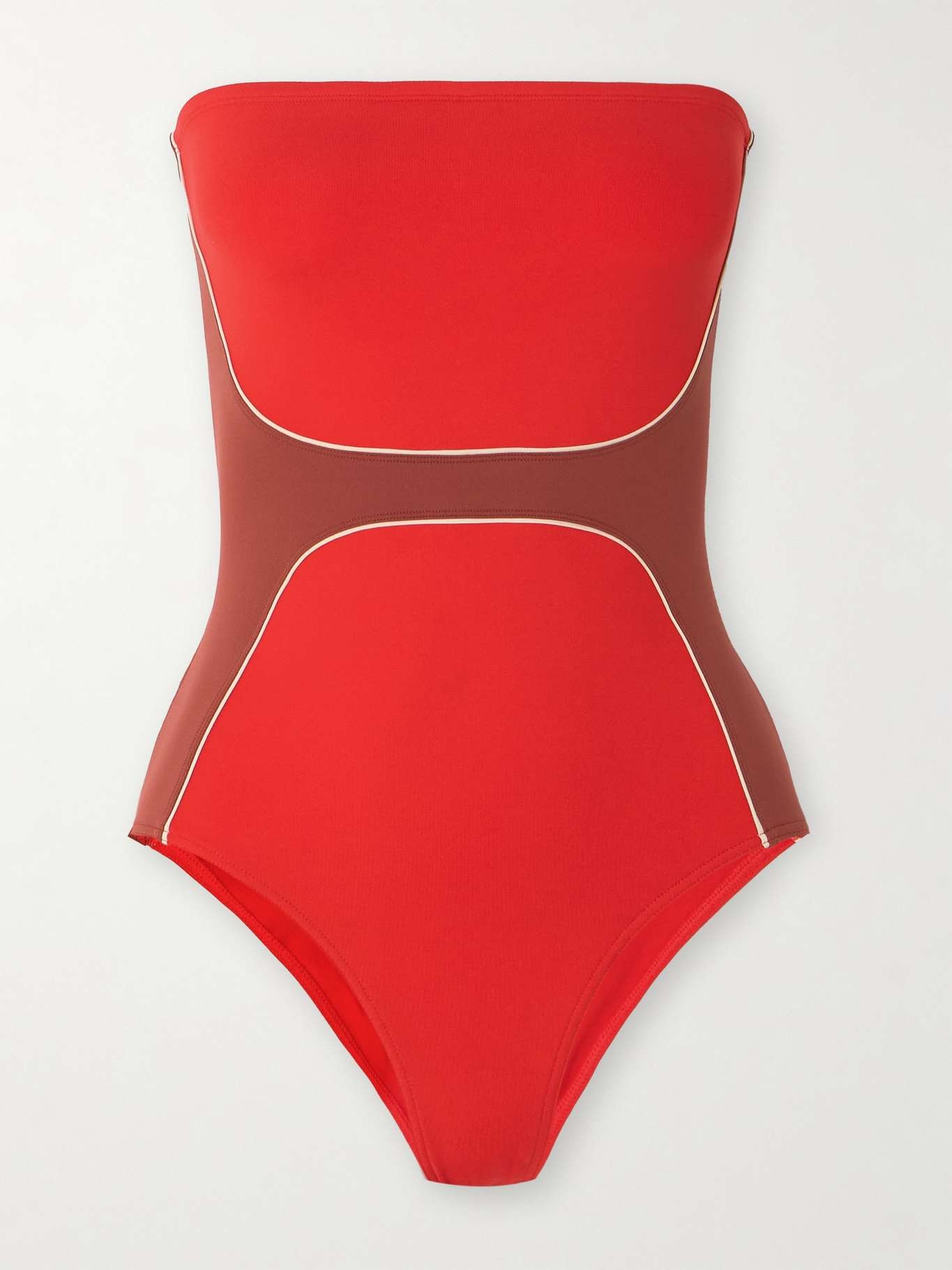 Championne strapless color-block swimsuit - 1