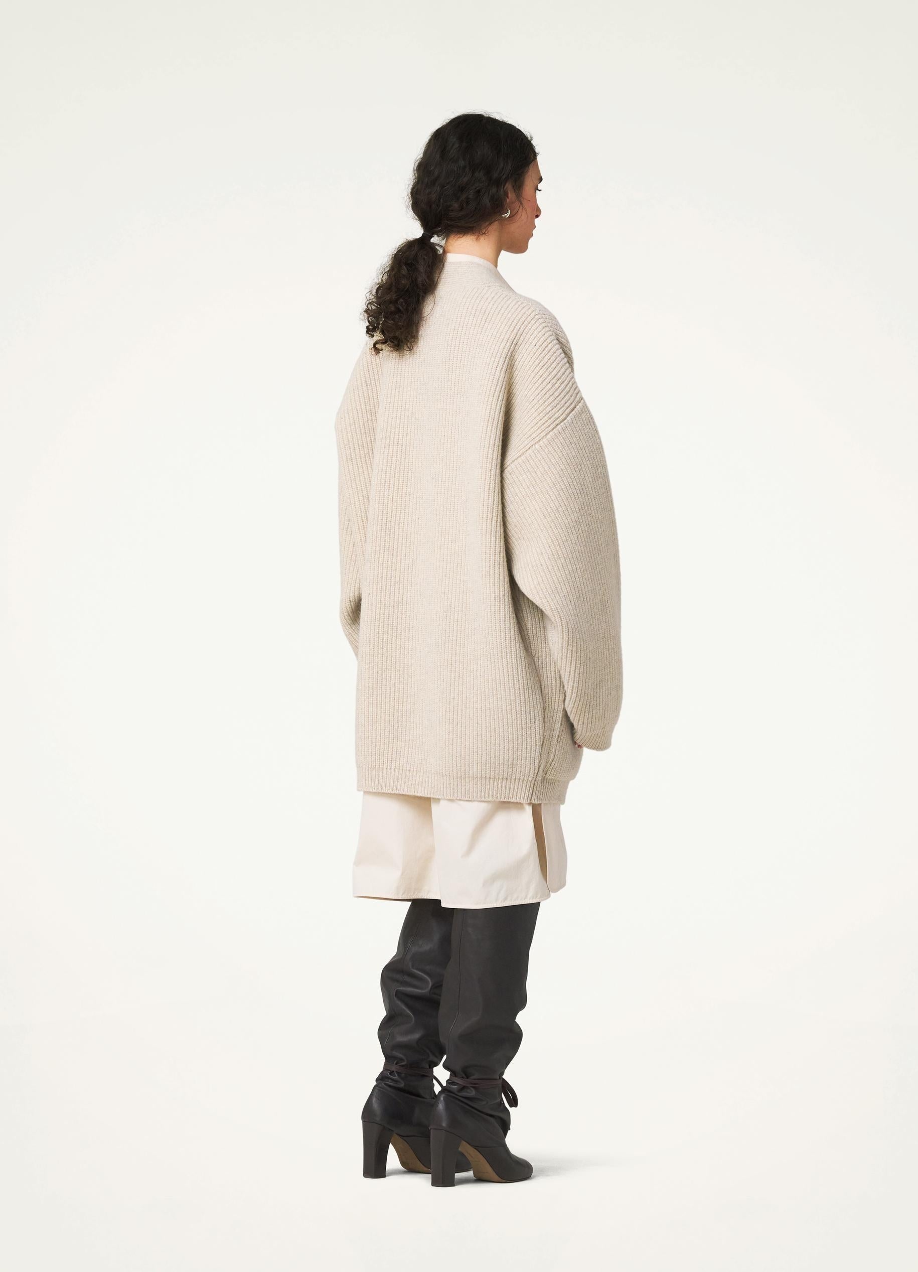 Lemaire FELTED CARDIGAN COAT SHETLAND | REVERSIBLE