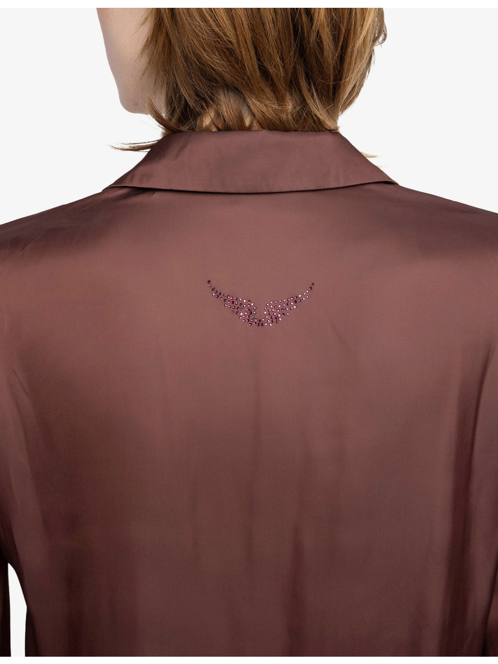 Thely Wing-Embellished Satin shirt - 6