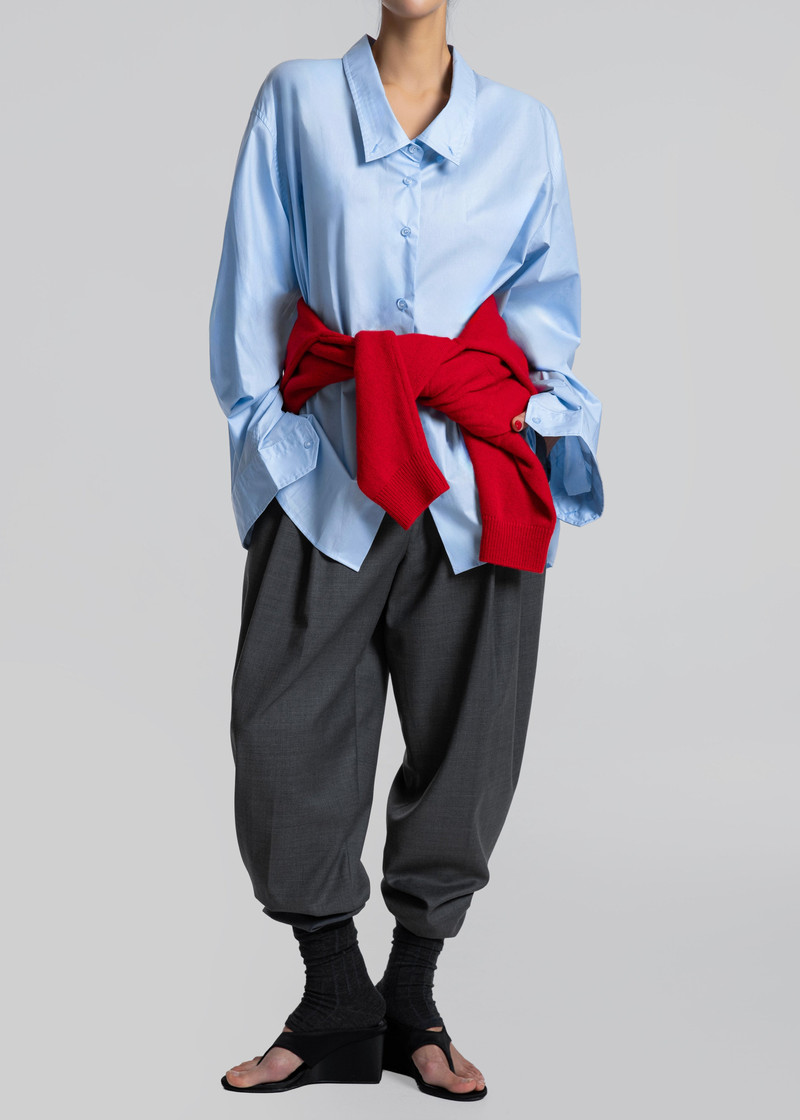 Revel Poplin Oversized Shirt - Sky Blue 9